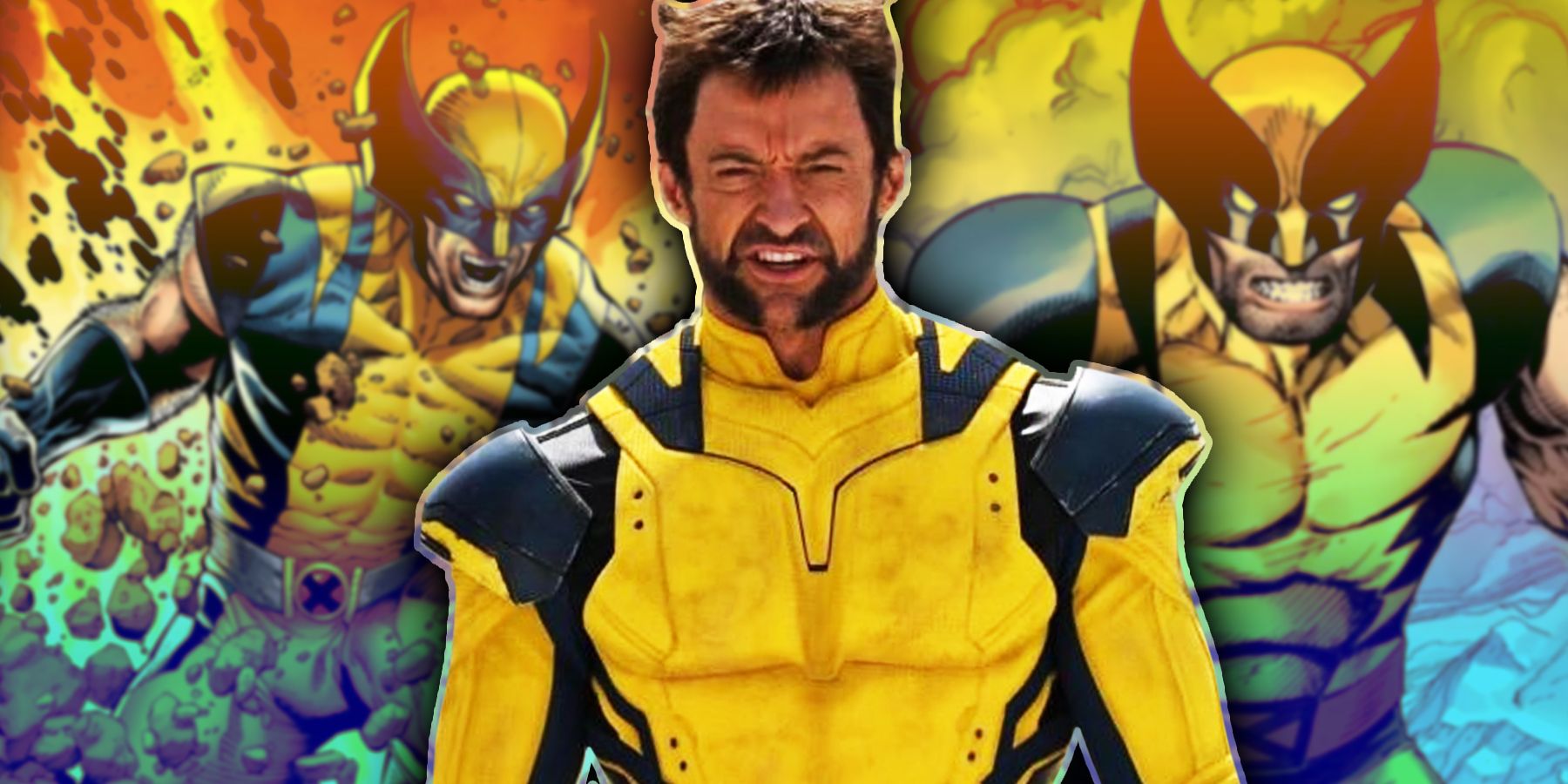 Hugh Jackman as Wolverine for Deadpool 3 and Wolverine as seen in Marvel comics