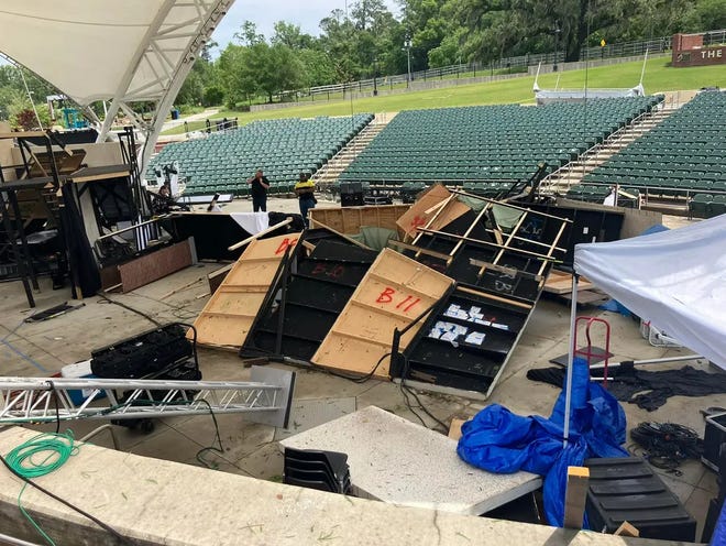 Southern Shakespeare Festival set for "The Winter's Tale" is destroyed after the storm this hit Tallahassee on May 10, 2024.