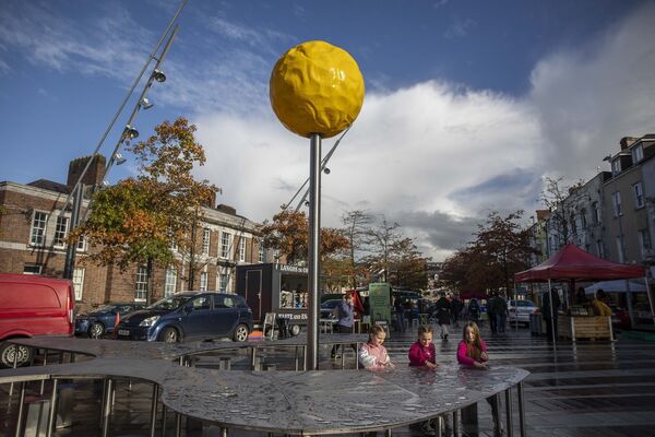 The unveiling of Urban Mirror, on Cornmarket Street. Picture: Clare Keogh