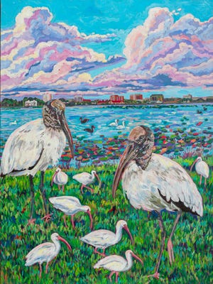 Central Florida artist Heather Nagy's work "Waterfowl on Lake Morton" has been selected as the official poster for the 2024 Mayfaire-by-the-Lake.