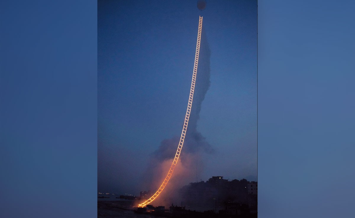 Video Of Chinese Artist's Flaming 'Stairway to Heaven' Goes Viral