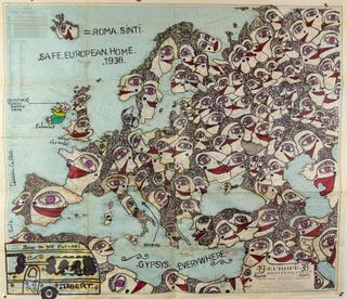 Personal Structures 2024: illustrated map of Europe filled with eyes