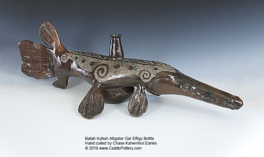 The original Alligator Gar sculpture