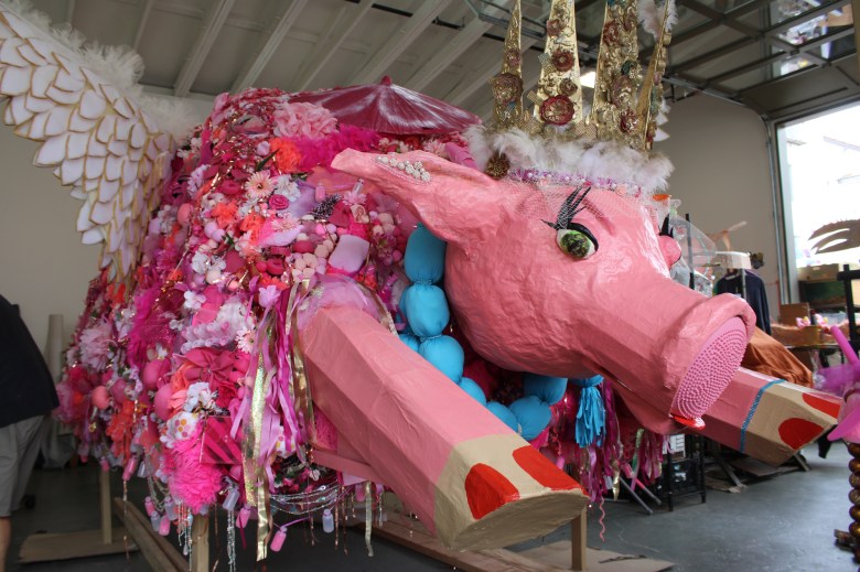 One of the many floats that will be featured in the Santa Barbara Summer Solstice Parade.