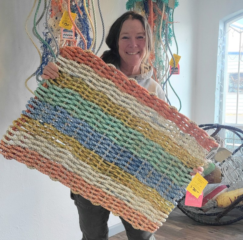 Rebecca Weaver was looking for was to reuse "beach garbage" when she stumbled upon the idea of doormats made from retired fishing line, which launched her Gypsea Weaver business.