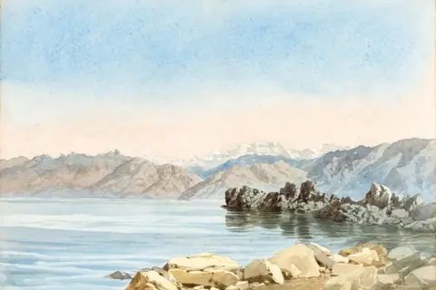 DAG George Strahan  Wular Lake (Jammu and Kashmir) Watercolour on paper, 1894 