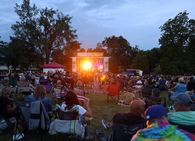 The Not Quite Brothers band performs classic rock at the Waukee Arts Festival on Friday, July 19. The two-day festival at Centennial Park featured local artists and live music.