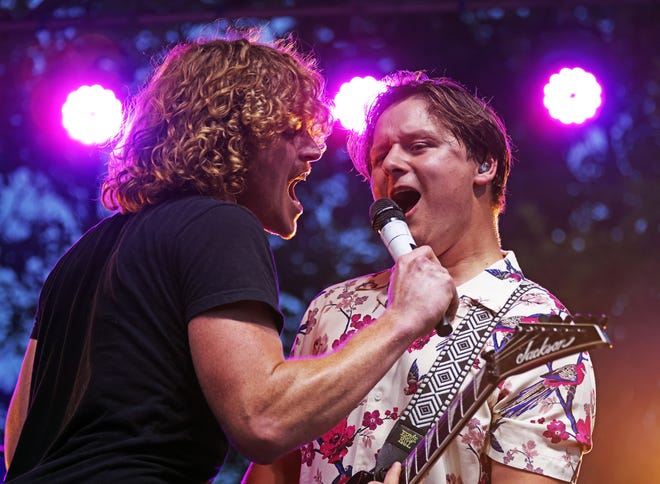 The Not Quite Brothers band performs classic rock at the Waukee Arts Festival on Friday, July 19. The two-day festival at Centennial Park featured local artists and live music.