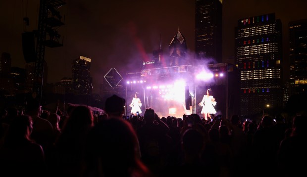 Lana Del Rey performs on the Bud Light stage at Lollapalooza in Chicago's Grant Park on Aug. 6, 2023. (Eileen T. Meslar/Chicago Tribune)