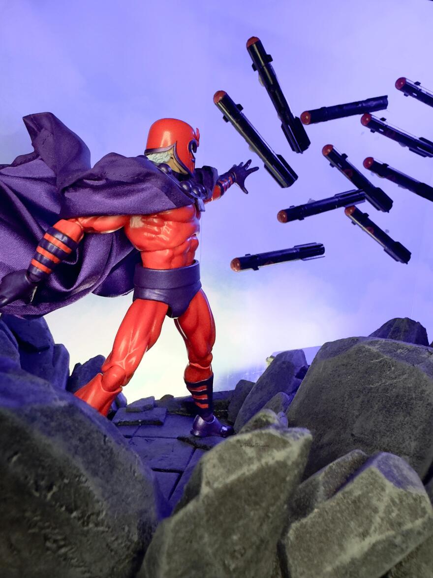 The X-Men villain Magneto is shown in this undated photo posed by Brandon Cristobal. 