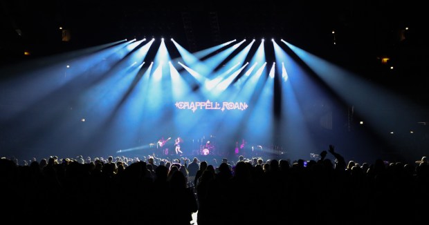 Chappell Roan performs while opening for Olivia Rodrigo's tour at the United Center in Chicago on March 19, 2024. (Trent Sprague/ Chicago Tribune)