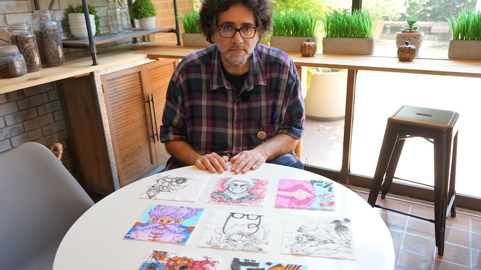 Shreveport sequential artist, Abraham Fashho, uses ink to create expressive high-energy art.