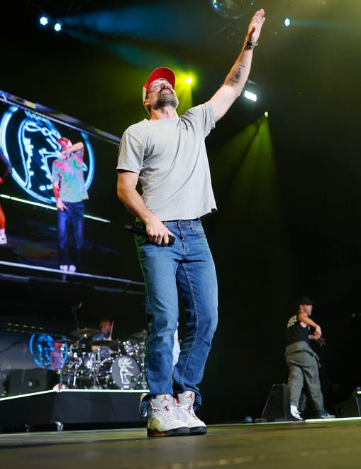 Walker Hayes performs at Ascend Amphitheater on June 23, 2023 in Nashville, Tennessee.