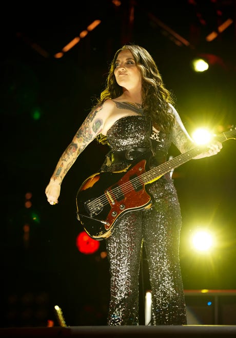 Ashley McBryde performs during CMA Fest at Nissan Stadium in Nashville, Tenn., Thursday, June 6, 2024.