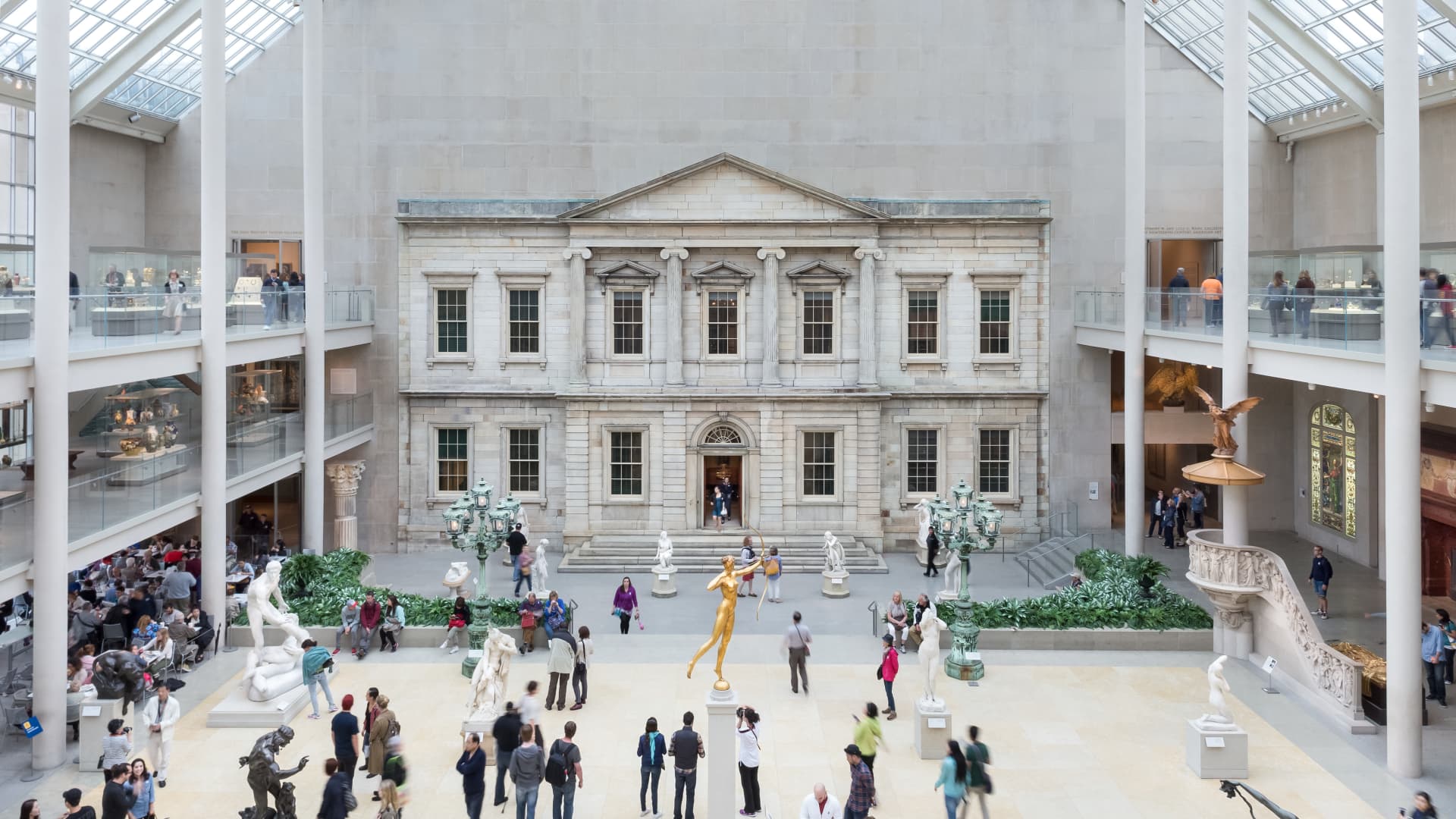 The Metropolitan Museum of Art on New York's Fifth Avenue received more than 5 million visitors in 2023, per The Art Newspaper. The museum's American Wing, part of which is seen here, exhibits art from the 17th to early 19th centuries.