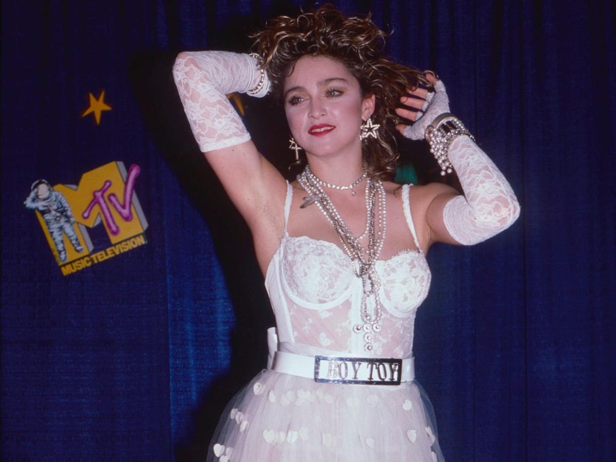 Madonna at the MTV Video Music Awards on September 14, 1984.