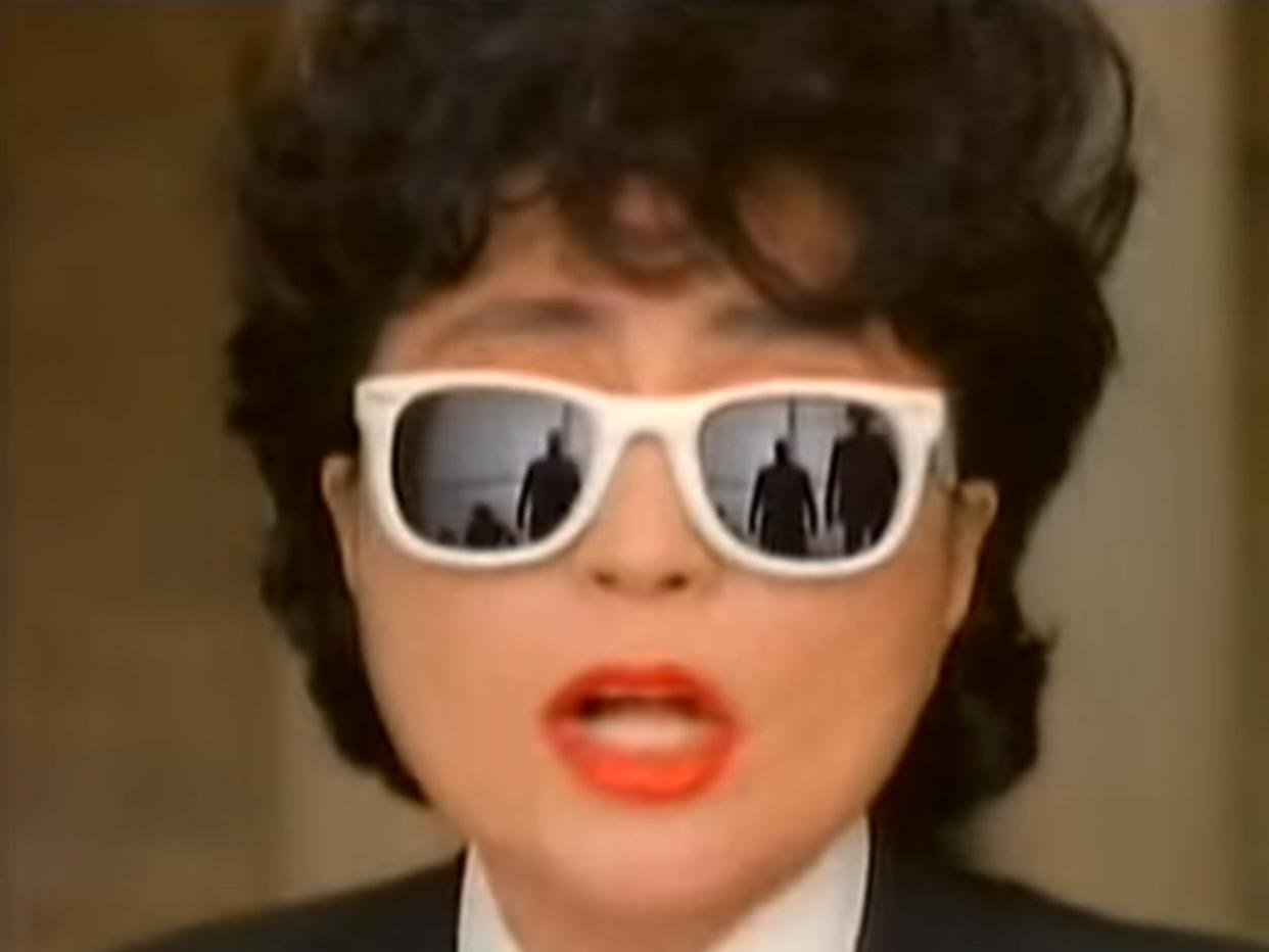 Yoko Ono in the "Hell In Paradise" music video directed by Zbigniew Rybczyński.