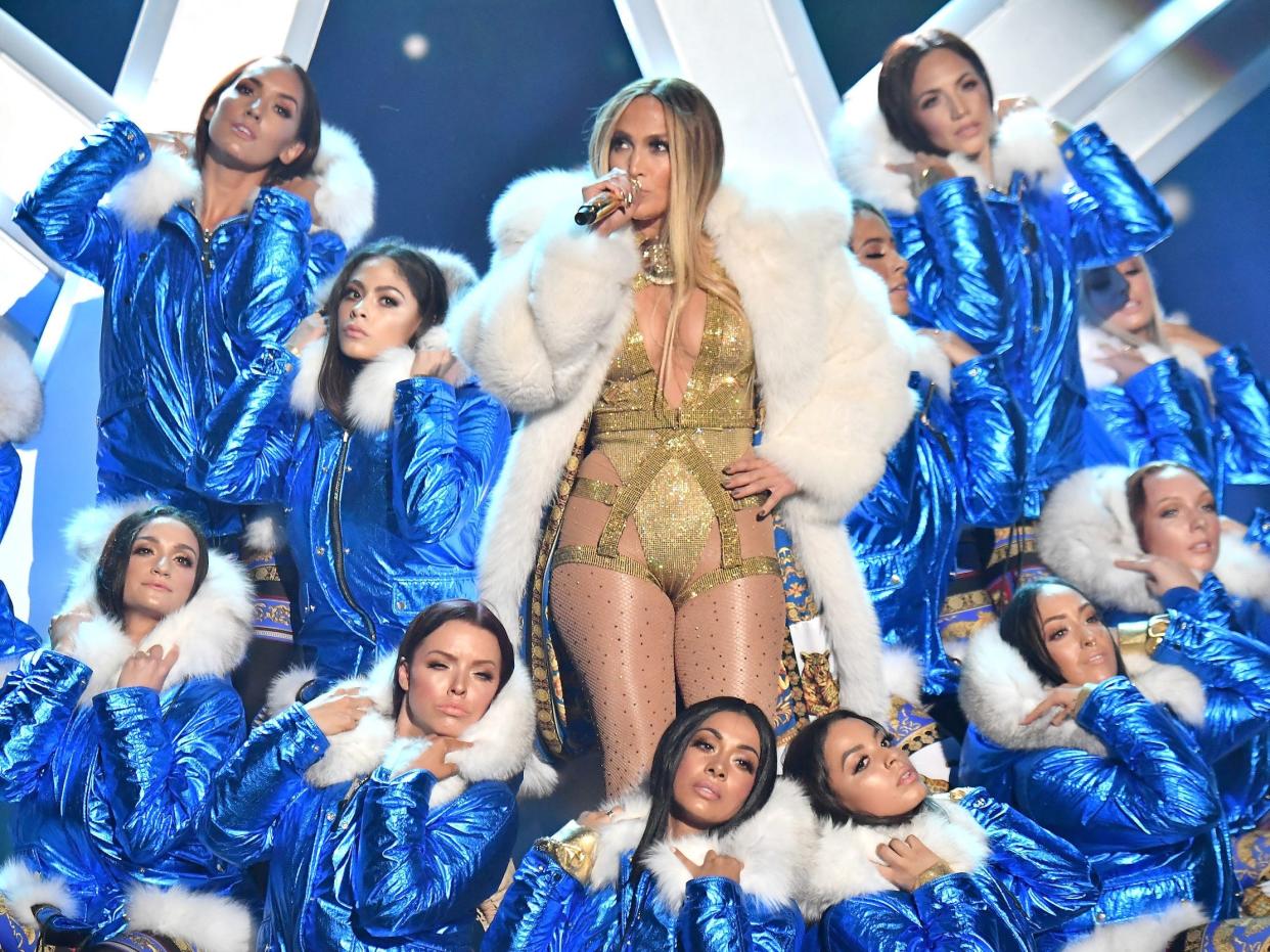 Jennifer Lopez performs at the 2018 VMAs.