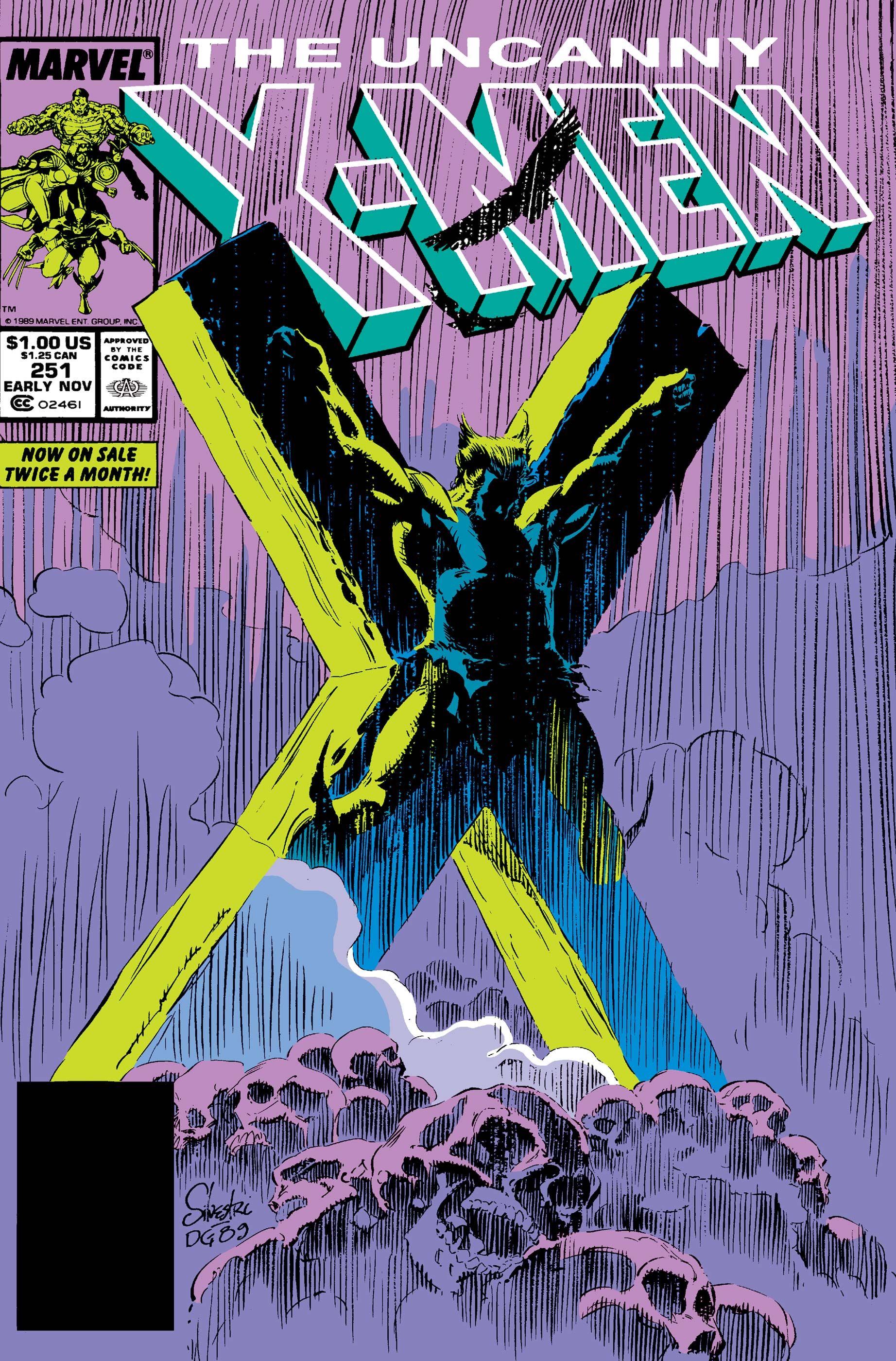 Wolverine crucified on the cover of Uncanny X-Men #251